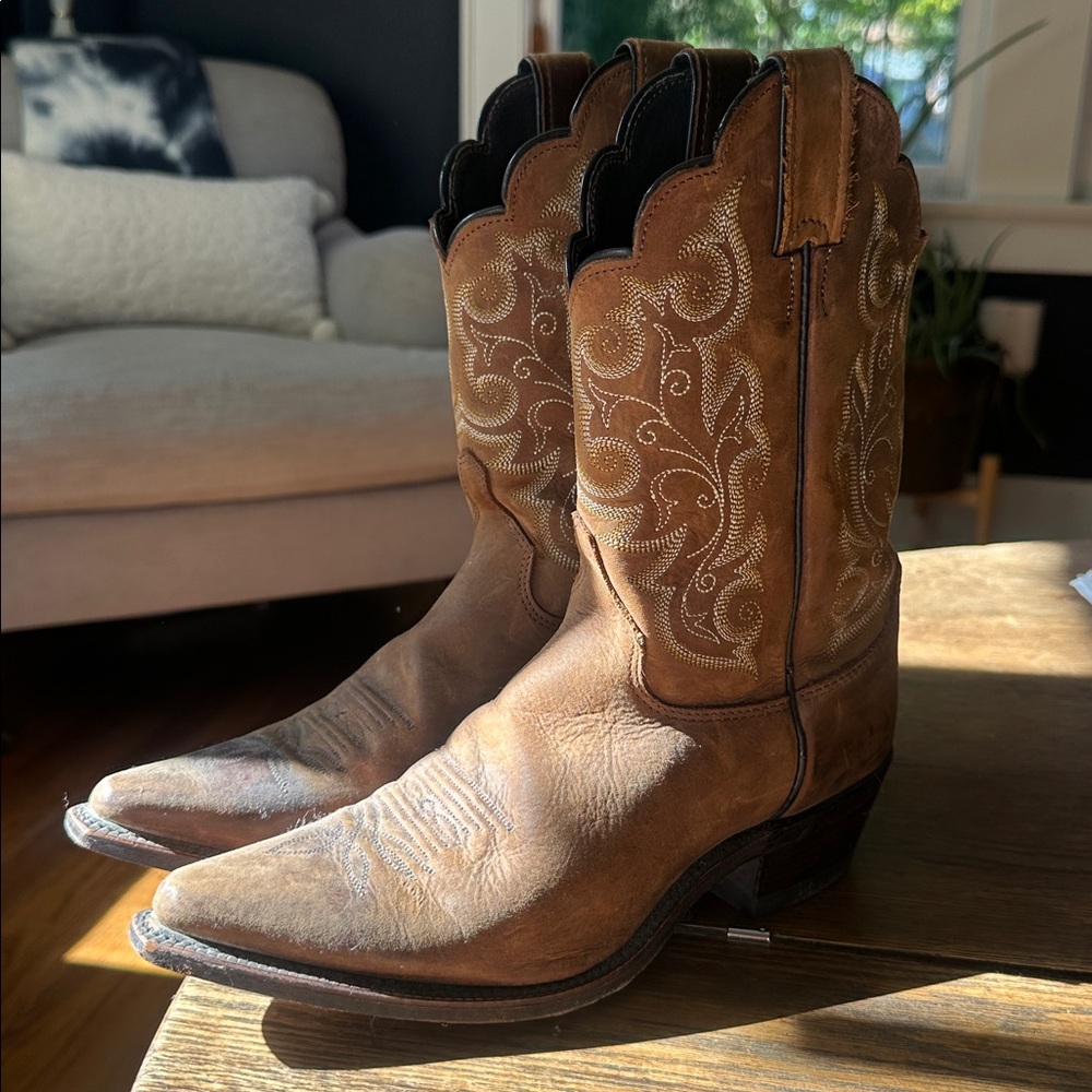 Justin Brown Western Embroidered Women's Boots